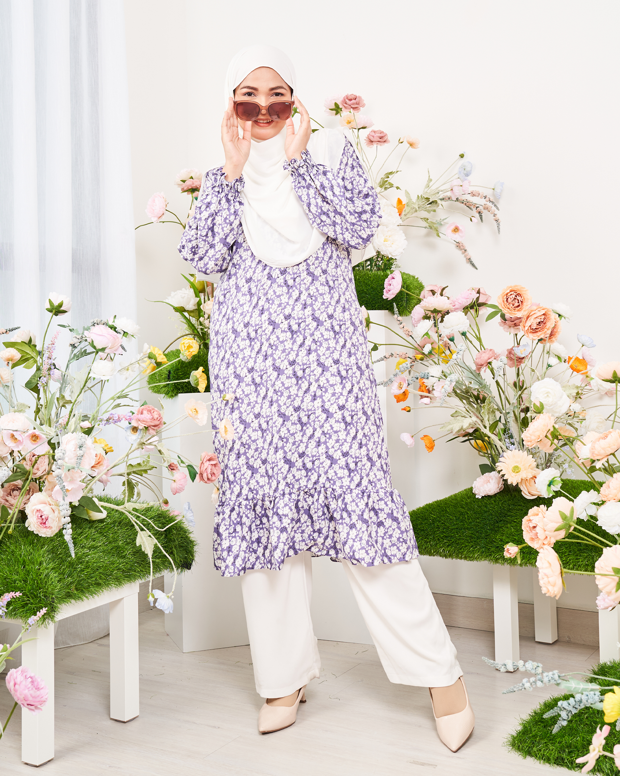 Medi Dress Lashira Laluna X MCC - Lavender Purple