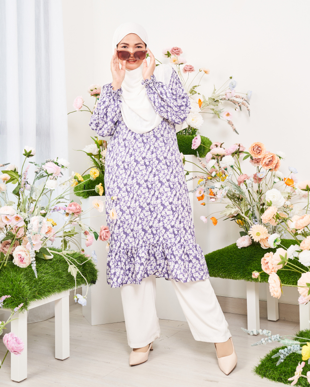 Medi Dress Lashira Laluna X MCC - Lavender Purple