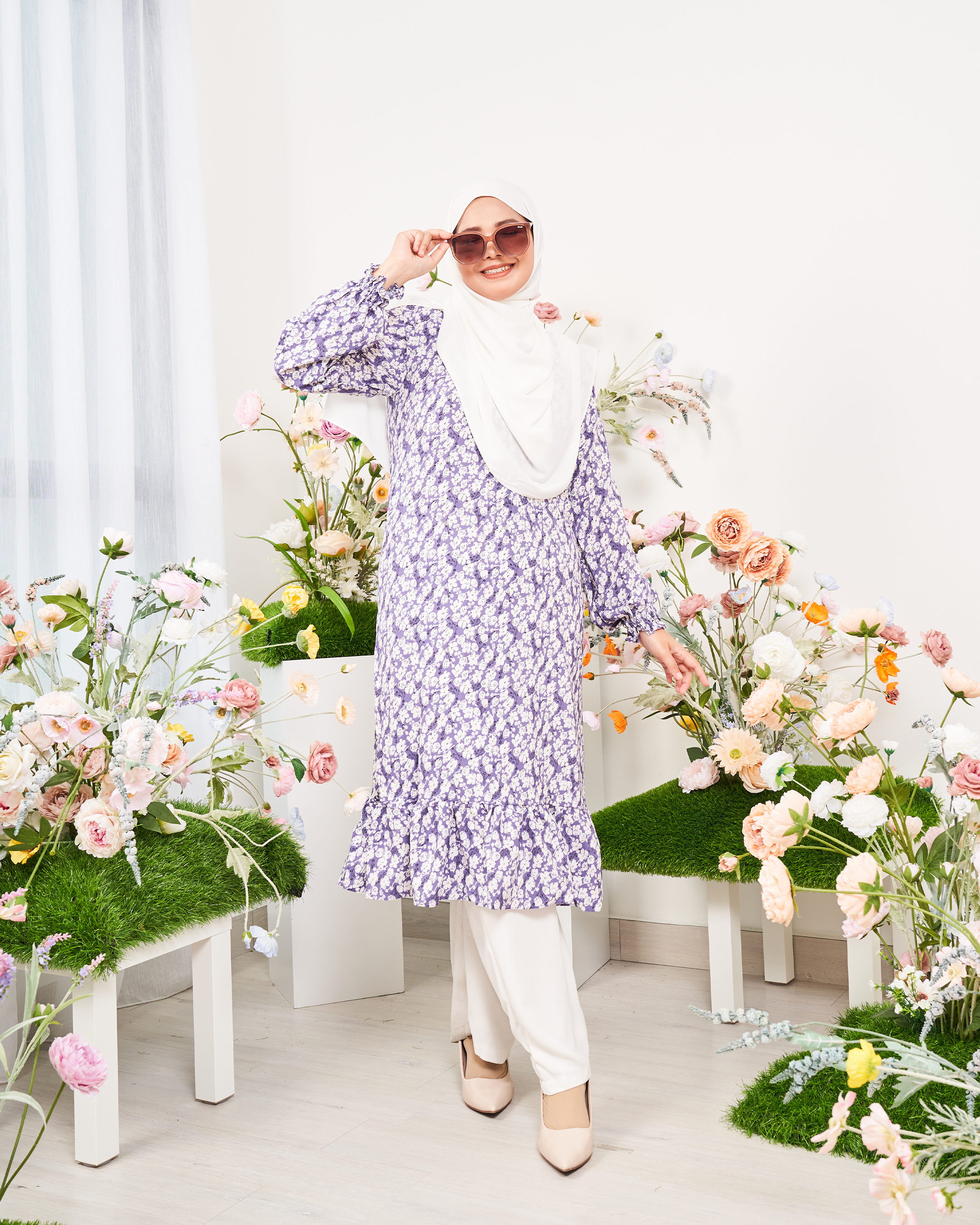 Medi Dress Lashira Laluna X MCC - Lavender Purple