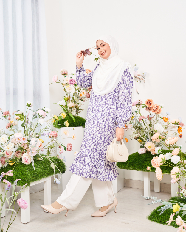 Medi Dress Lashira Laluna X MCC - Lavender Purple