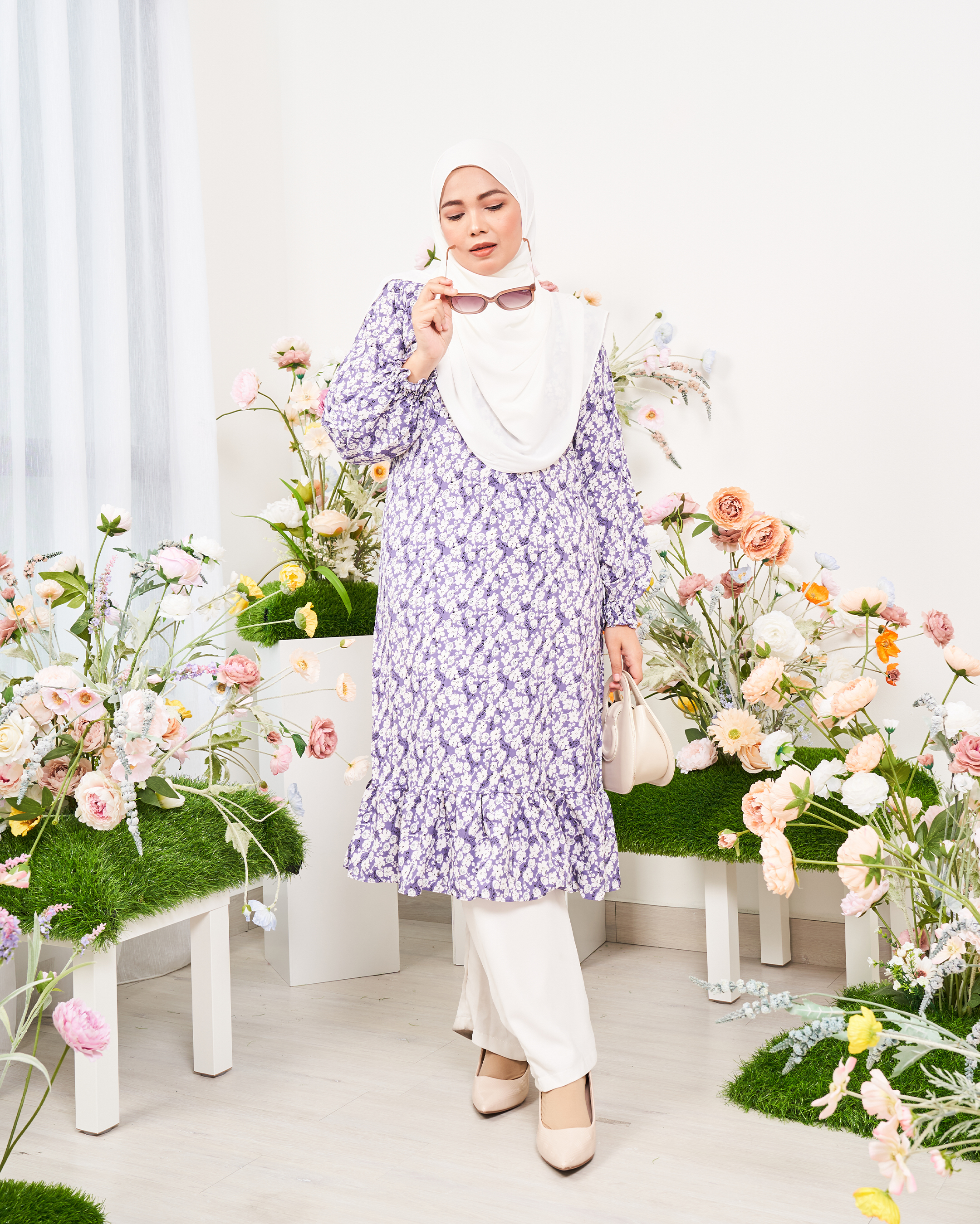 Medi Dress Lashira Laluna X MCC - Lavender Purple