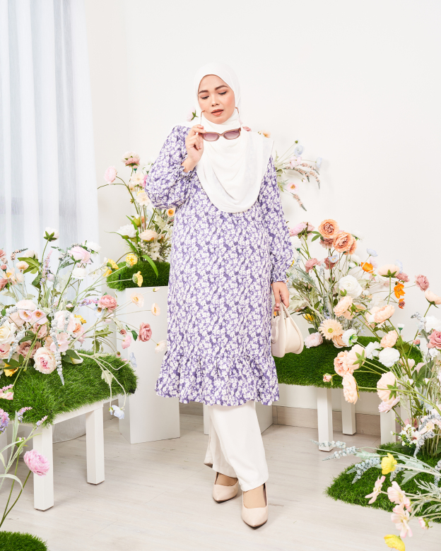 Medi Dress Lashira Laluna X MCC - Lavender Purple