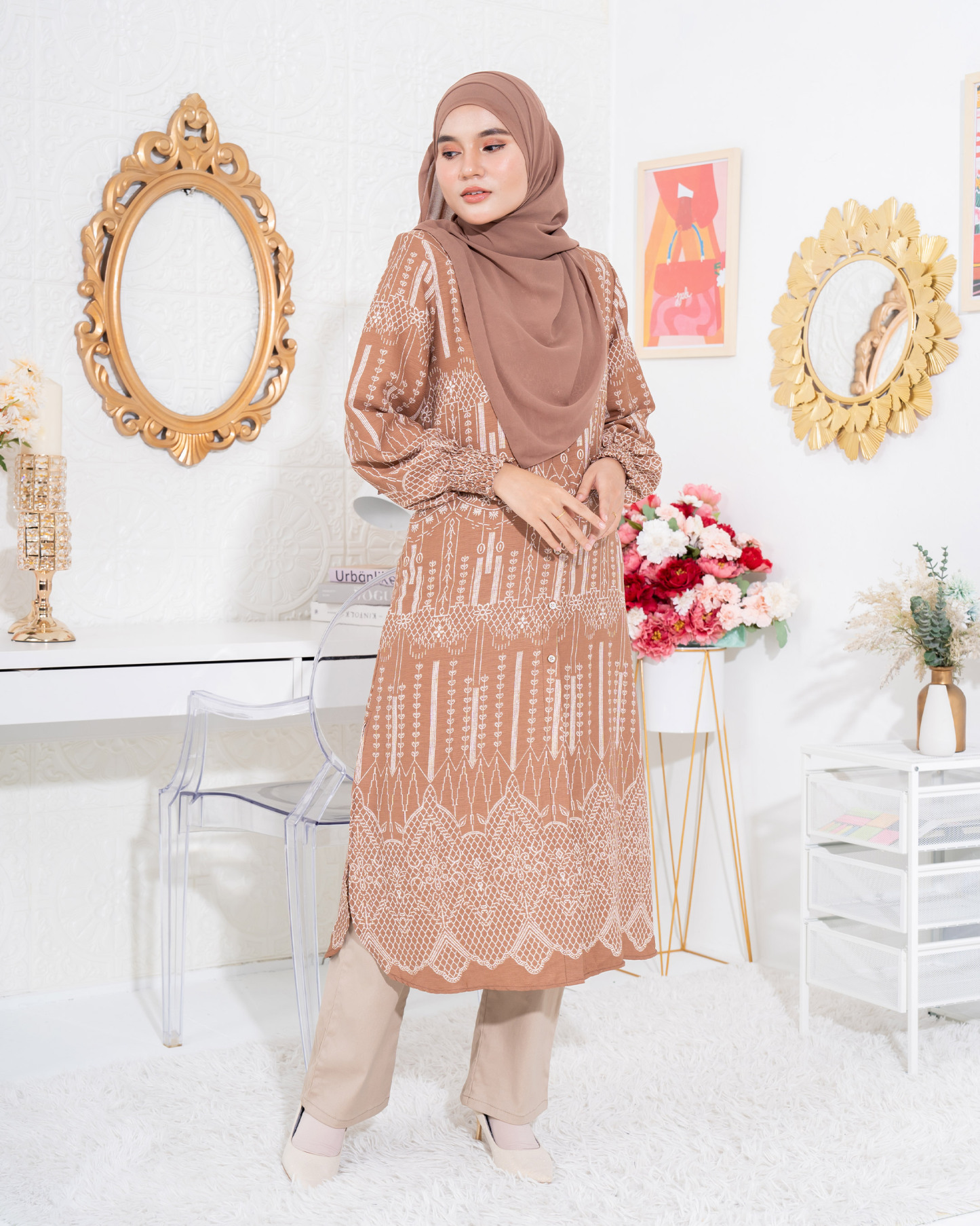 Medi Dress Leiseka - Peru Brown