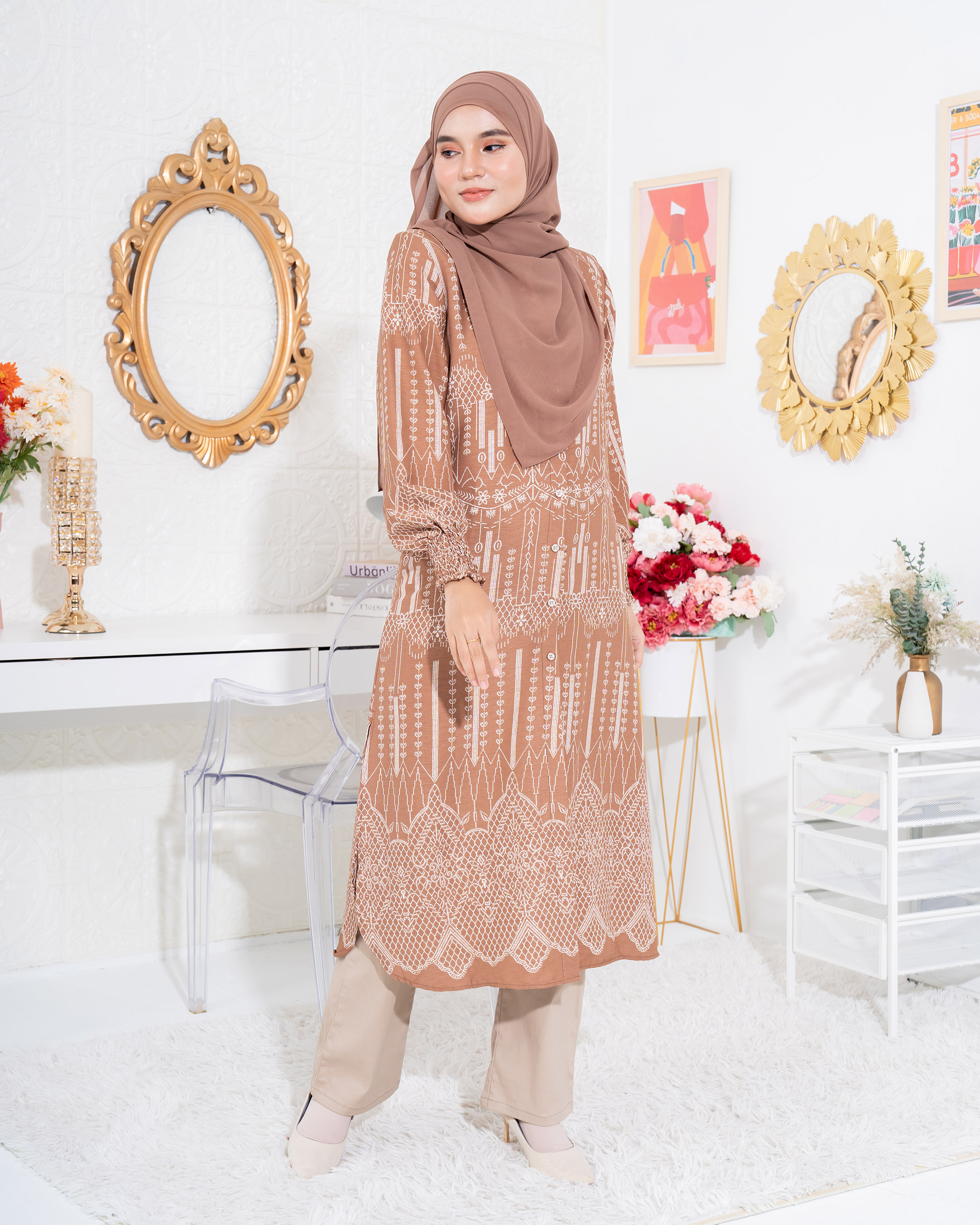 Medi Dress Leiseka - Peru Brown