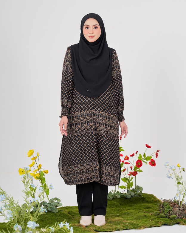 Medi Dress Pleated Leiseka - Royal Black