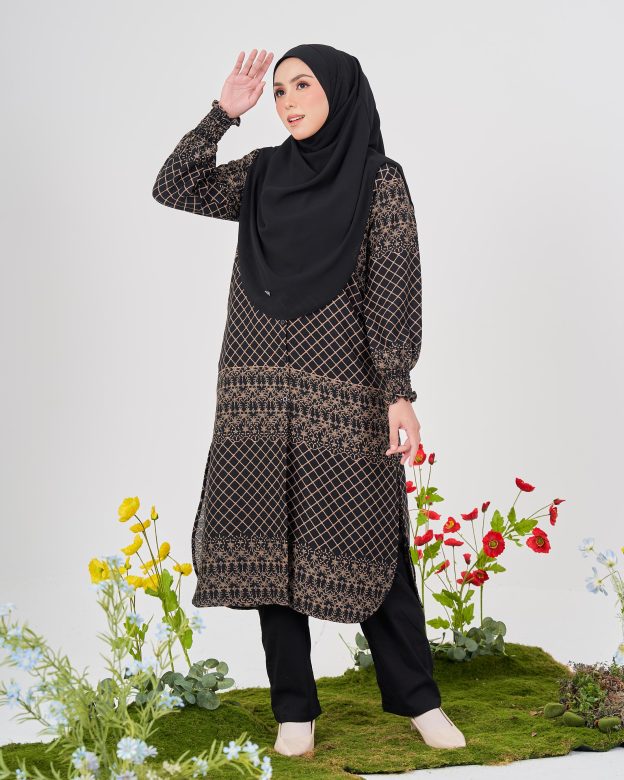 Medi Dress Pleated Leiseka - Royal Black