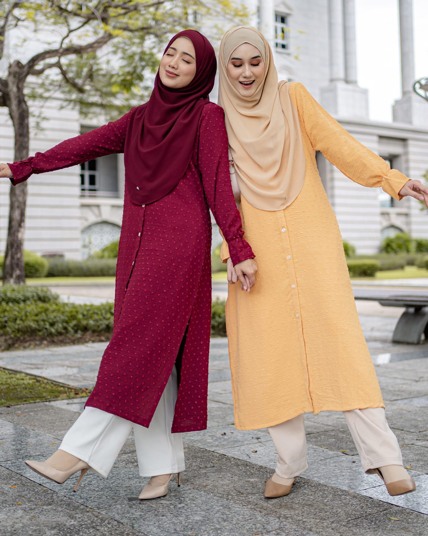 Medi Dress Letitia Laluna X MCC - Maroon