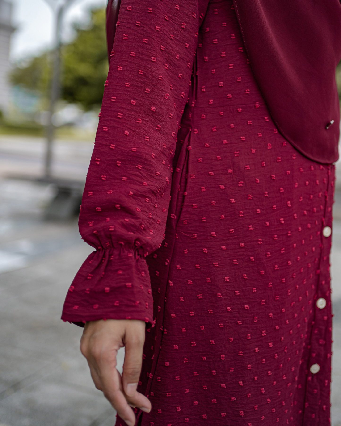 Medi Dress Letitia Laluna X MCC - Maroon