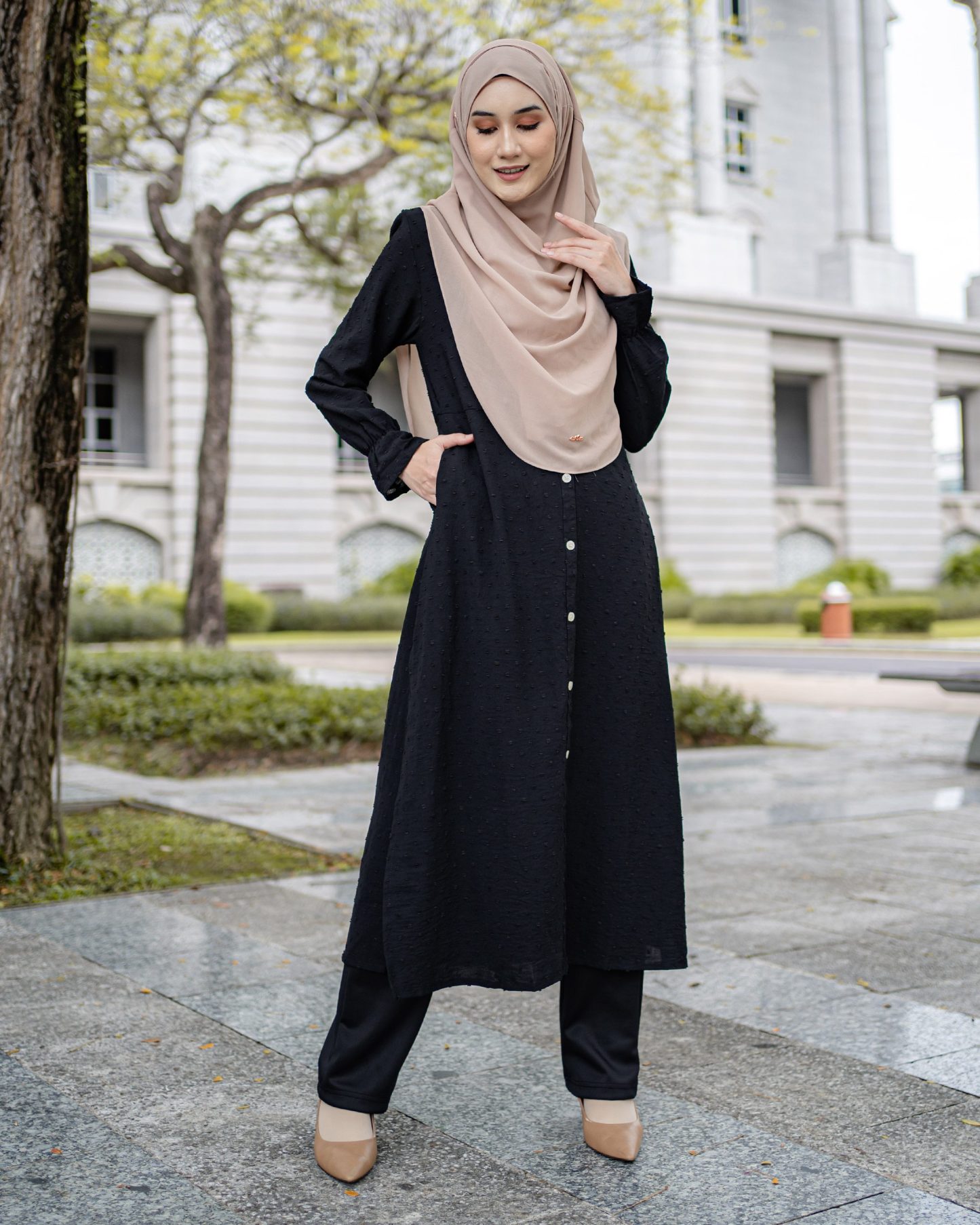 Medi Dress Letitia Laluna X MCC - Matte Black