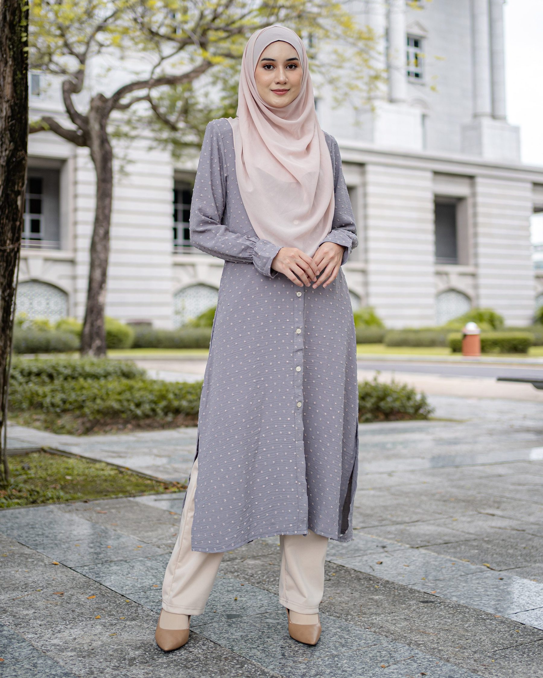 Medi Dress Letitia Laluna X MCC - Pewter Grey