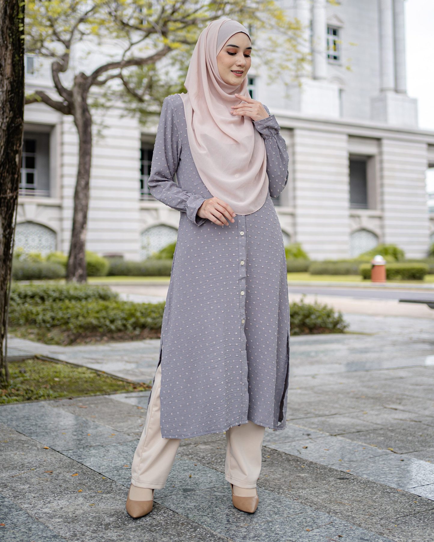 Medi Dress Letitia Laluna X MCC - Pewter Grey