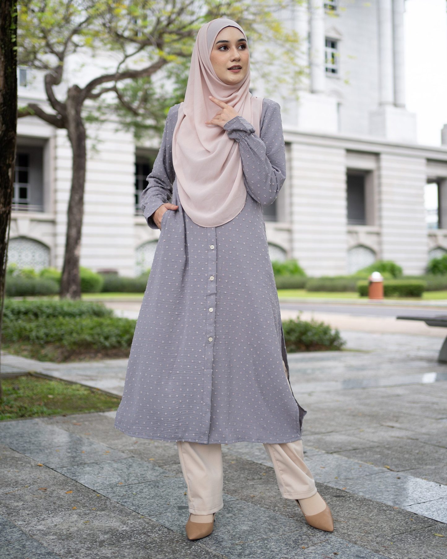 Medi Dress Letitia Laluna X MCC - Pewter Grey