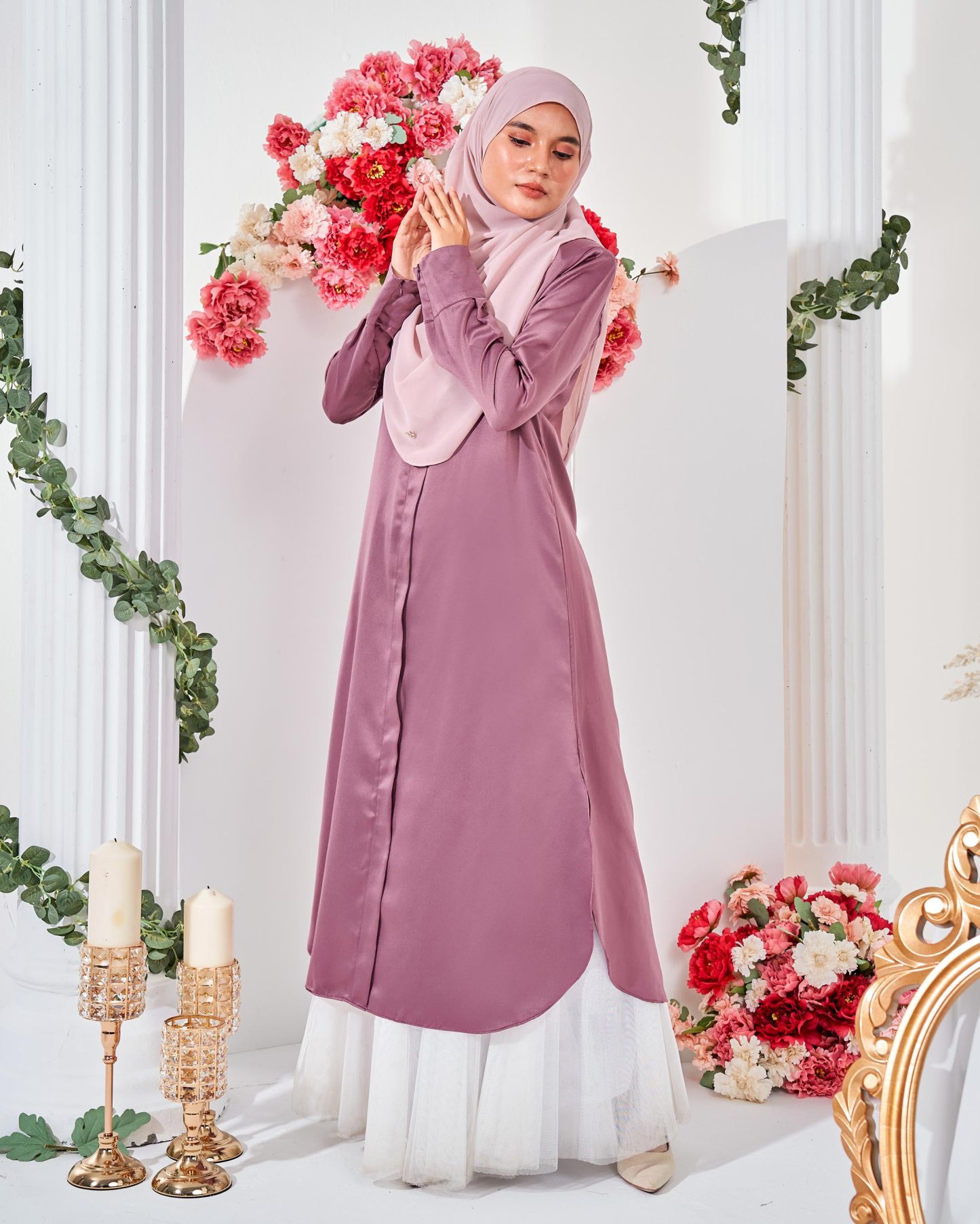 Medi Dress Leiseka - Mauve Purple