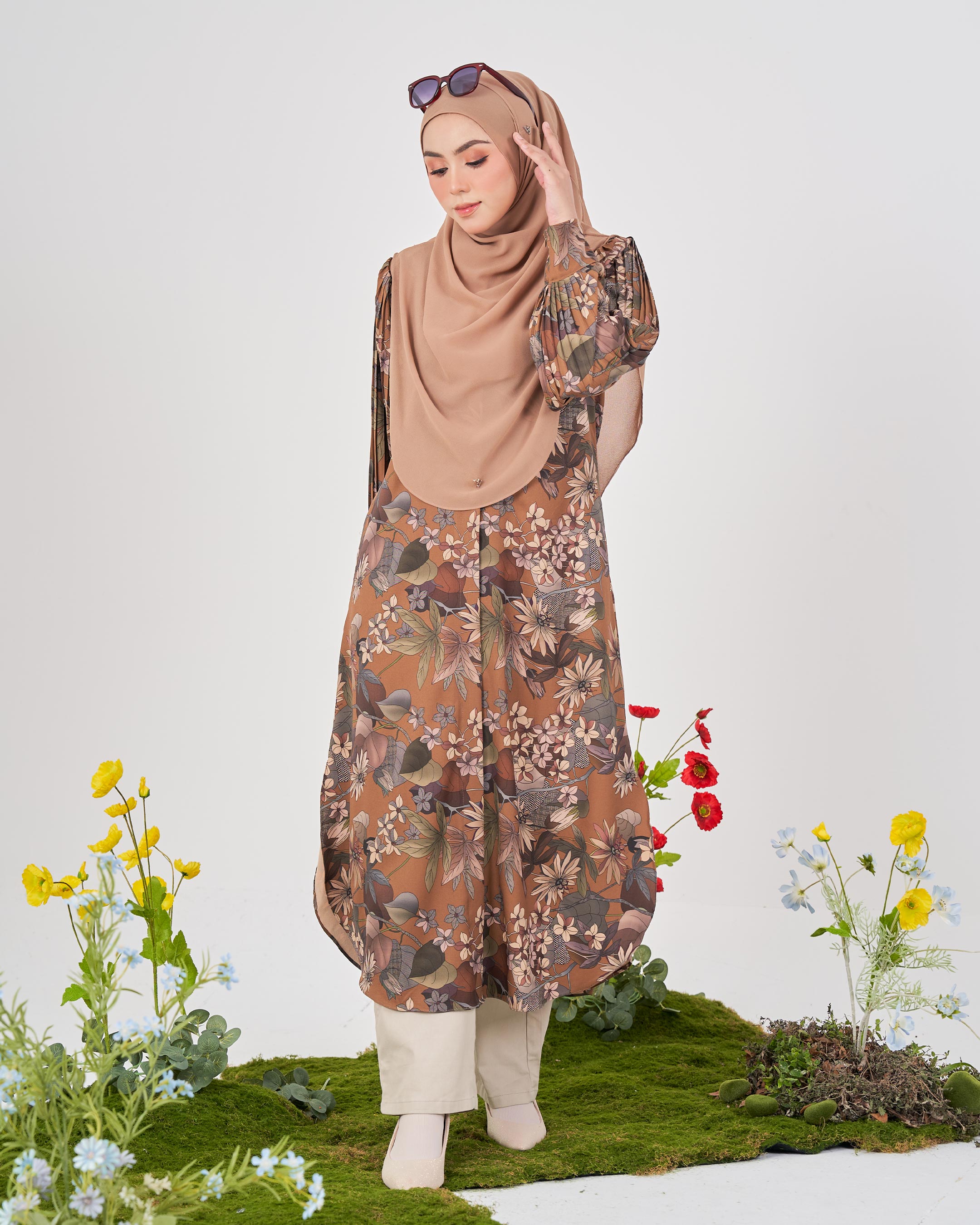 Medi Dress Pleated Lyra - Ash Bronze
