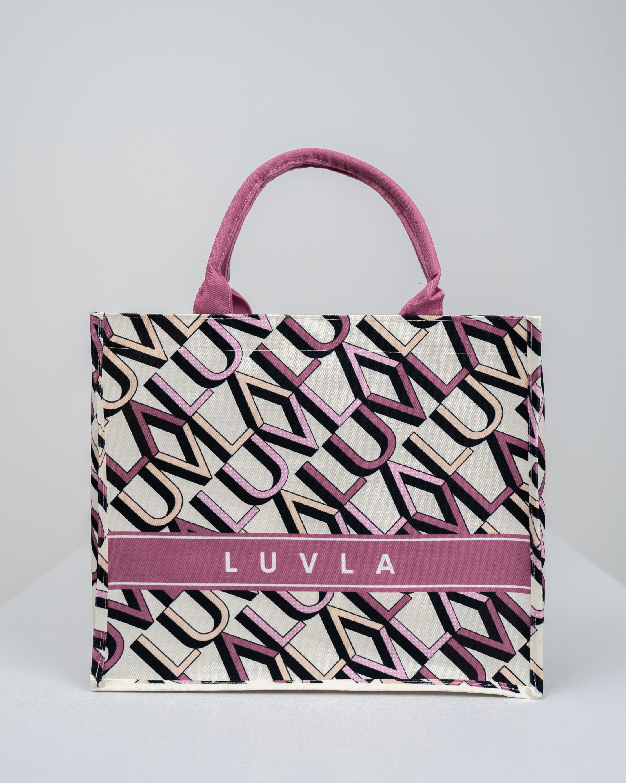 Luvla Canvas Tote Bag – Monogram Cattleya