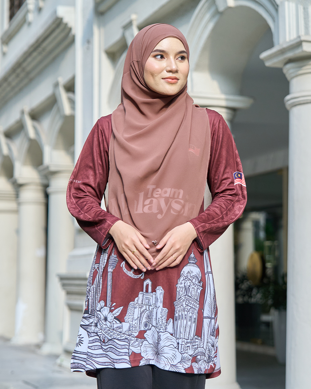 Muslimah Jersey Jiwa Merdeka - Pertiwi Brown