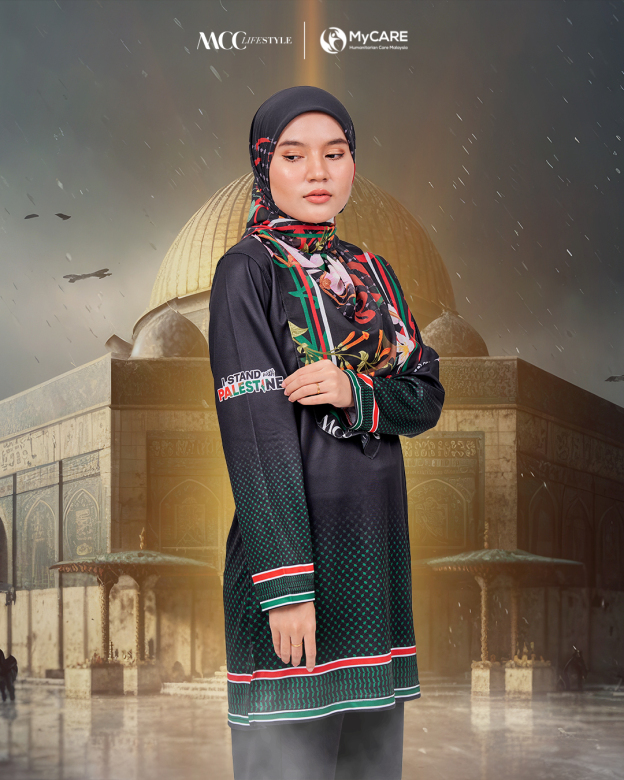 Muslimah Jersey MCC Lifestyle X MyCare - Keffiyeh Palestine