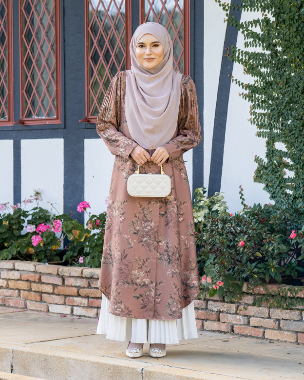 Medi Dress Pleated Lyra - Jasmine Camel Brown