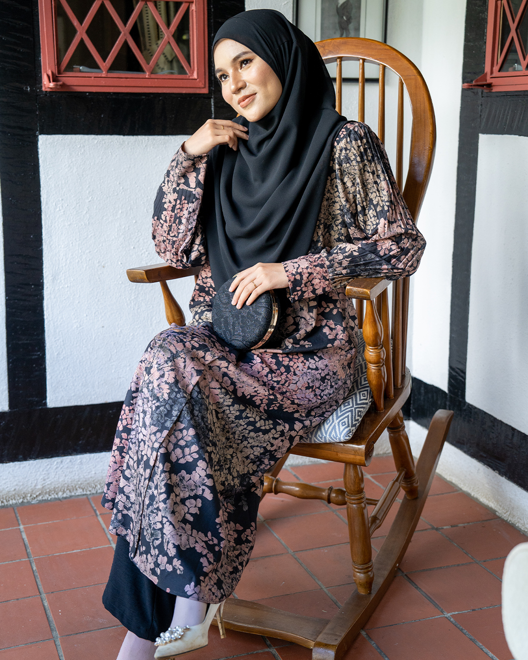 Medi Dress Pleated Lyra - Jasmine Seal Grey