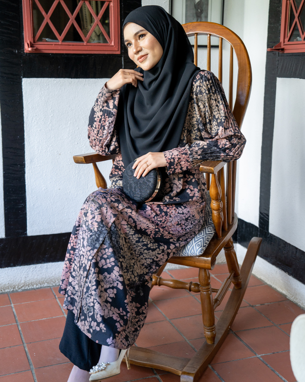 Medi Dress Pleated Lyra - Jasmine Seal Grey