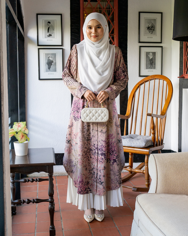 Medi Dress Pleated Lyra - Sakura Taupe Brown