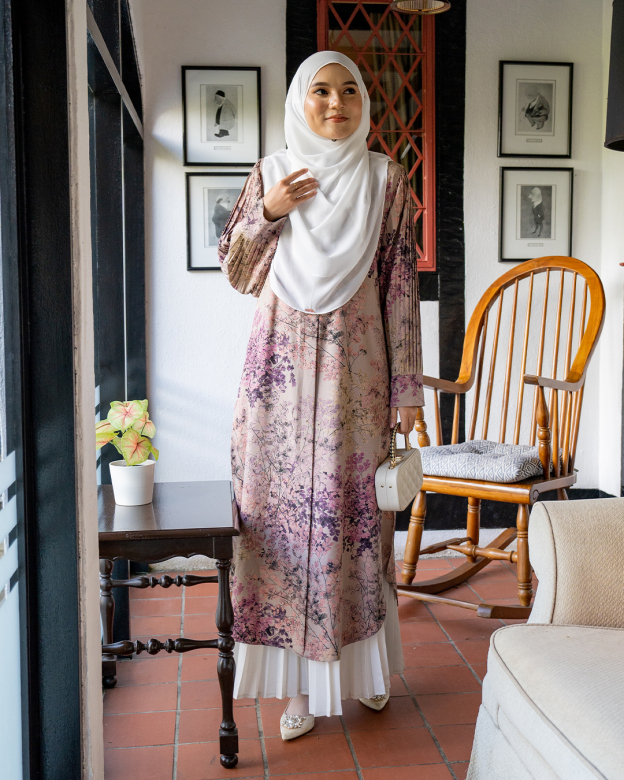Medi Dress Pleated Lyra - Sakura Taupe Brown