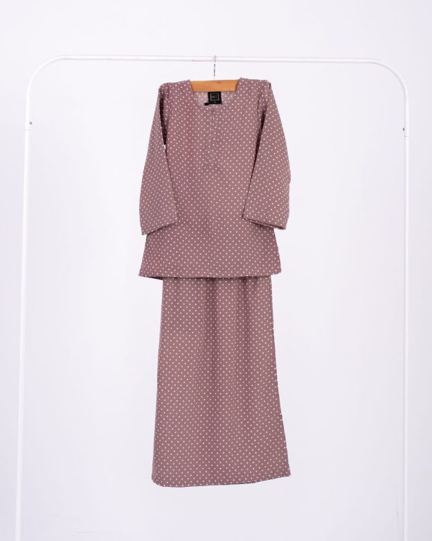 Baju Kurung Kedah Naurah Kids - Sable Brown