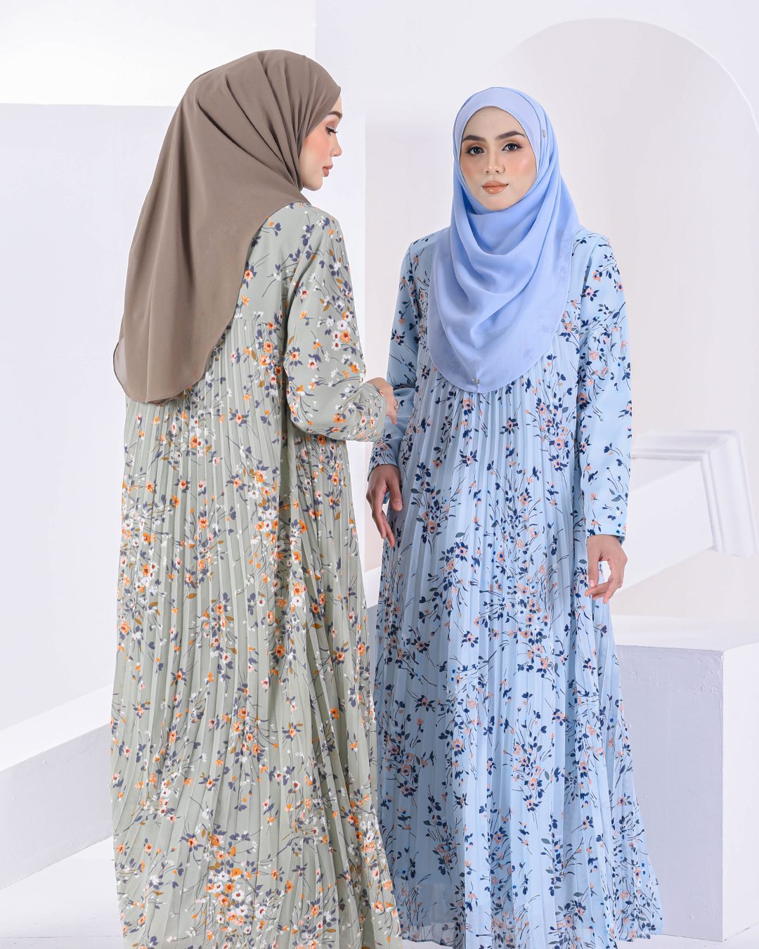 Dress Pleated Nayra - Sage Green