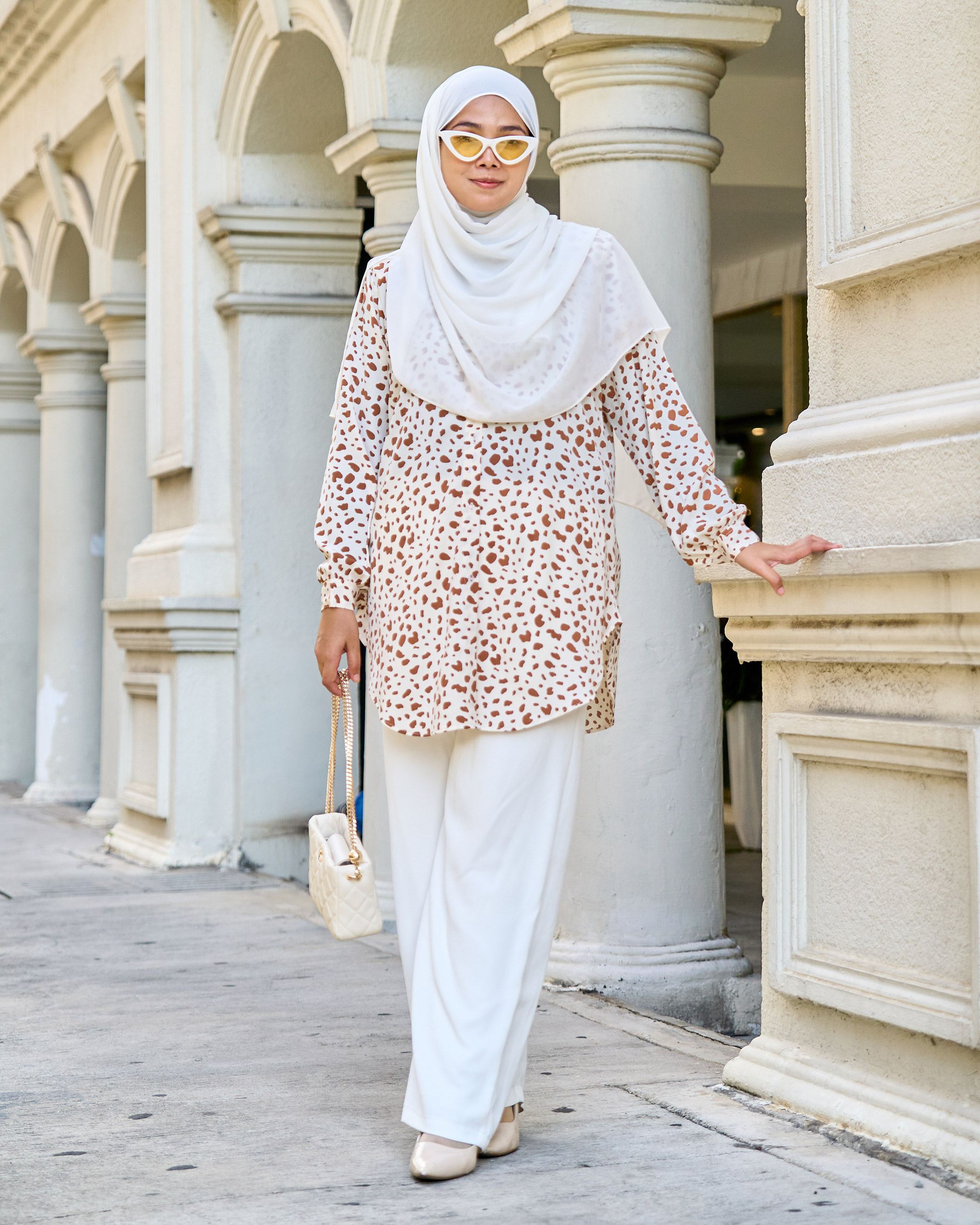 Blouse Nafa - Vintage Oriana Polka Peony Series