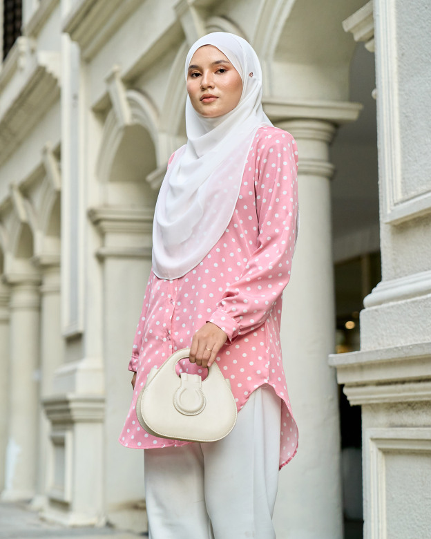 Blouse Nazifa - Polka Flamingo
