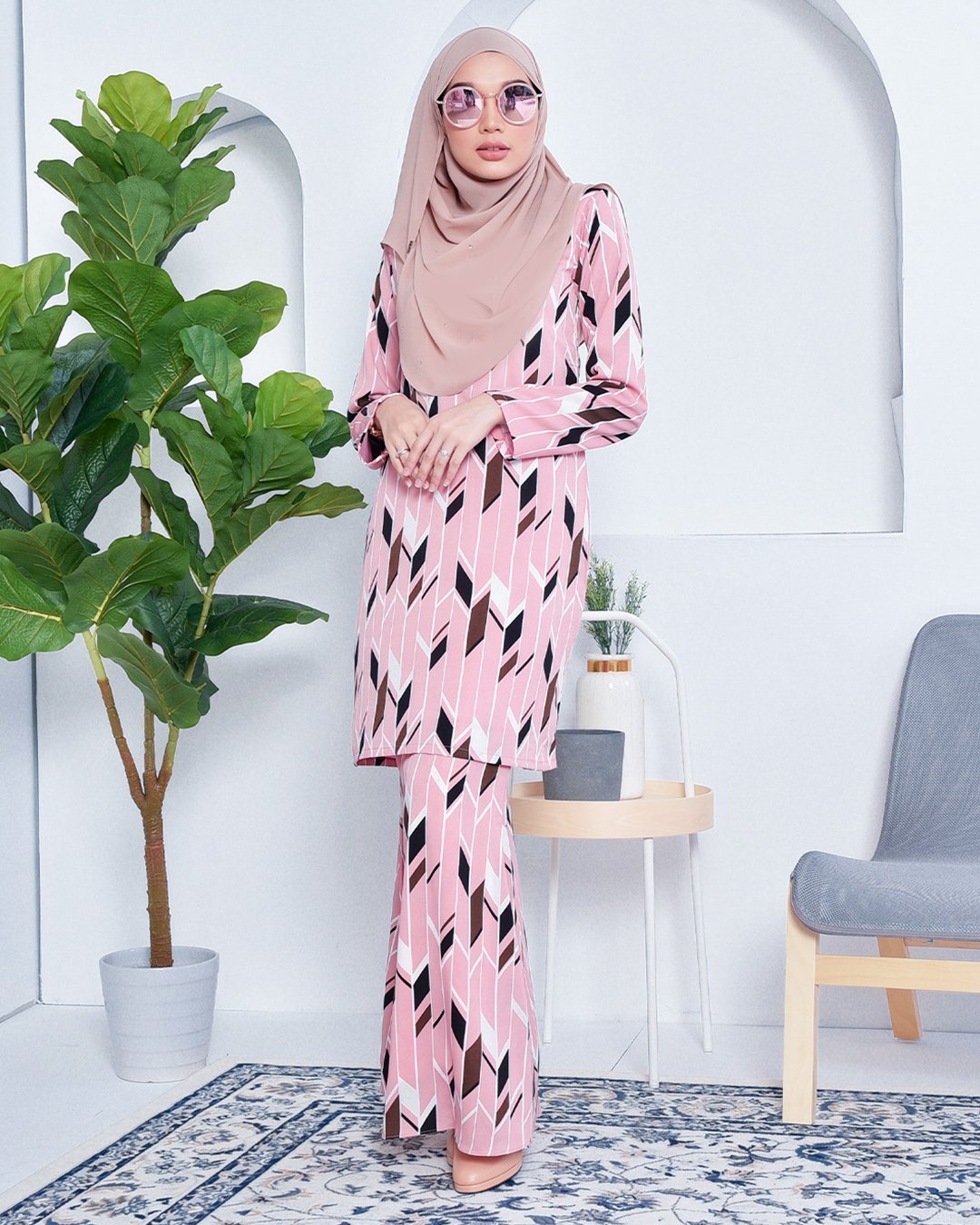 Baju Kurung Nicole - Princess Pink