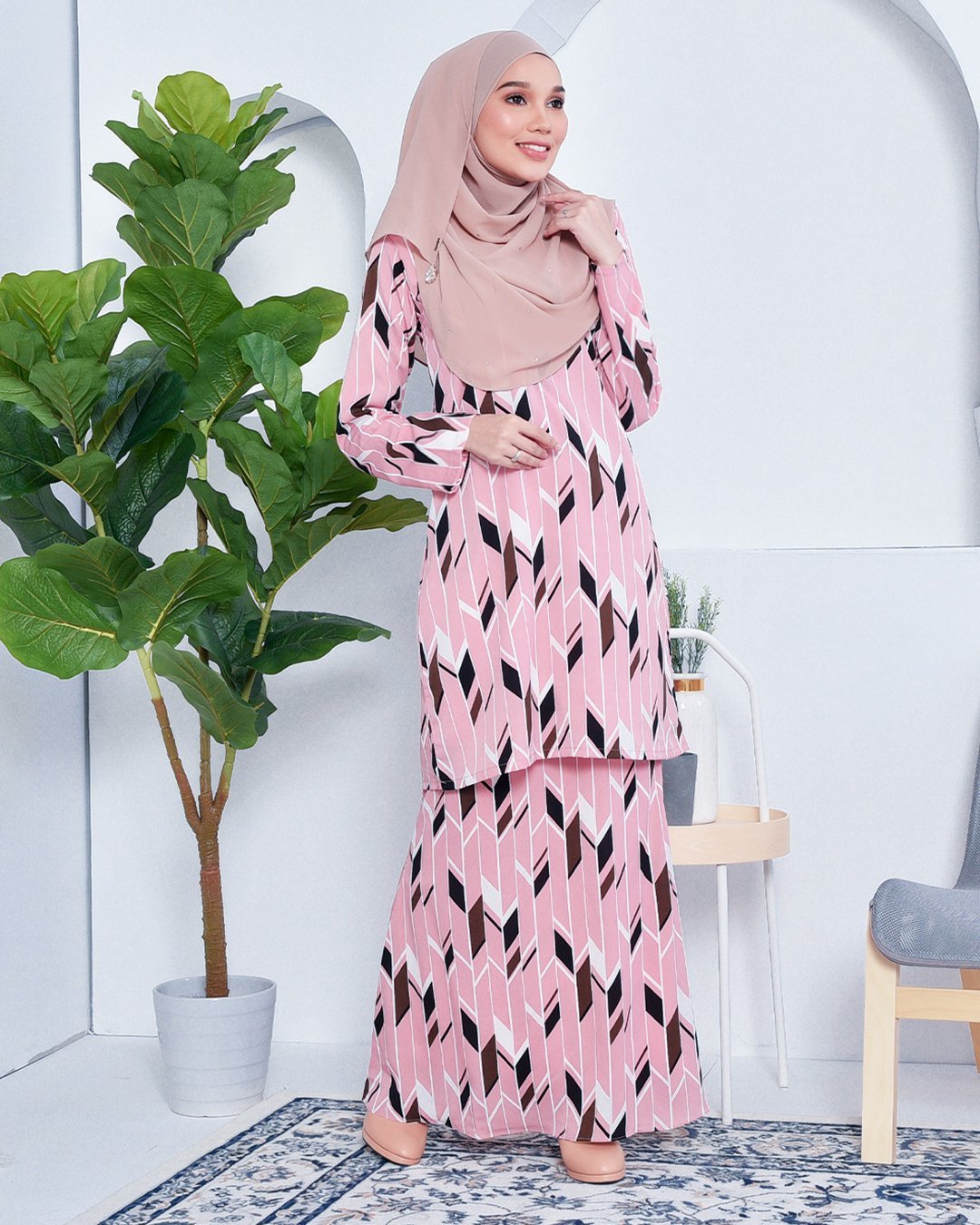 Baju Kurung Nicole - Princess Pink