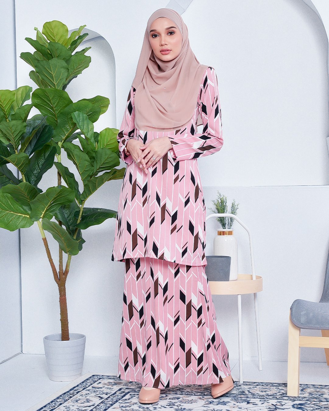 Baju Kurung Nicole - Princess Pink