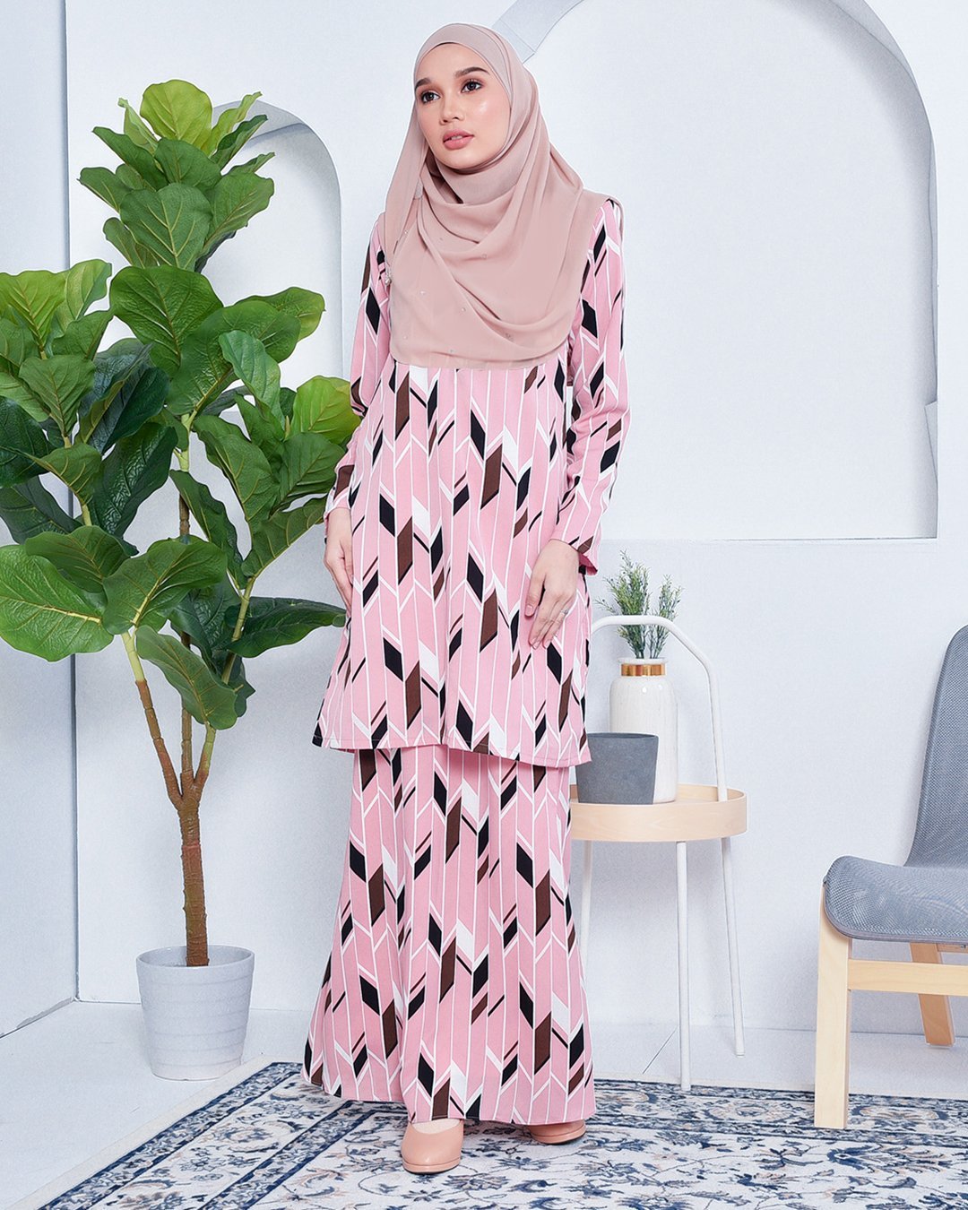 Baju Kurung Nicole - Princess Pink