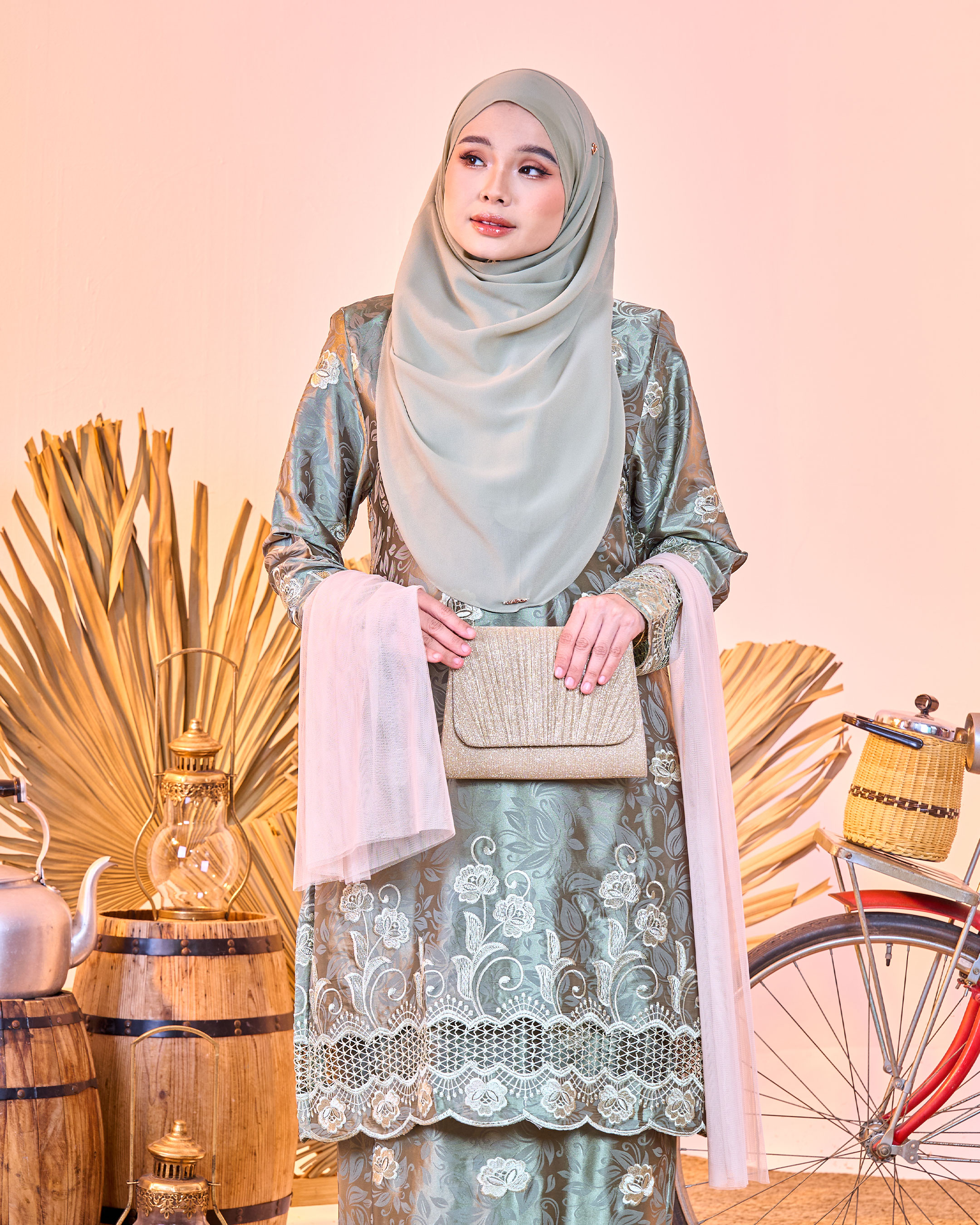 Baju Kurung Sulam Jacquard Akira Daisy