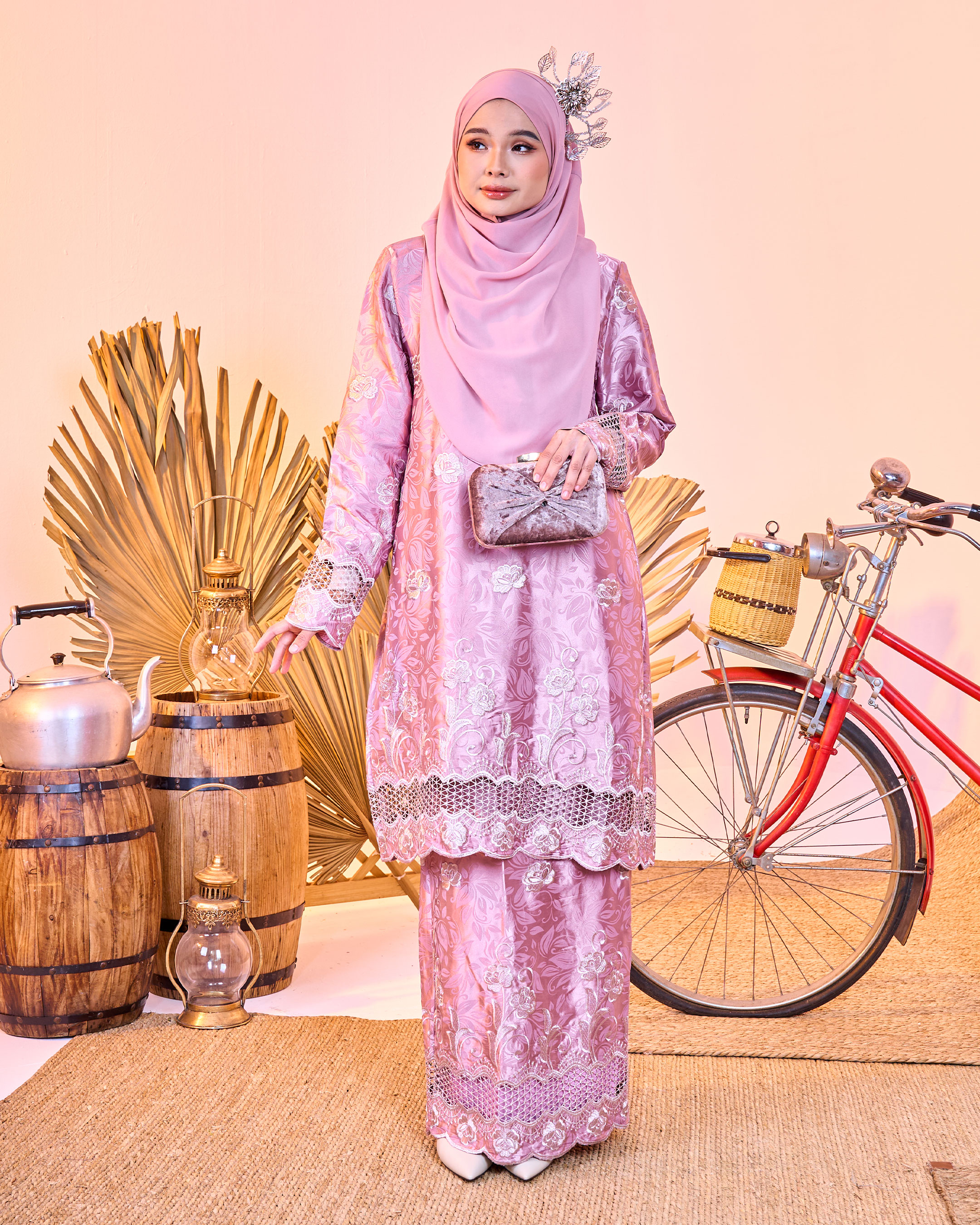 Baju Kurung Sulam Jacquard Akira Daisy