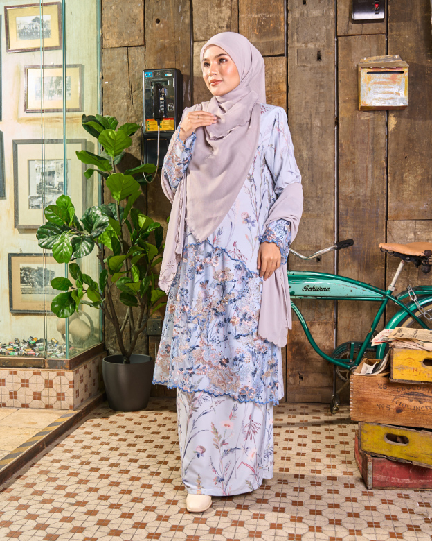 Baju Kurung Moden Sulam Lace Maryam - Yara
