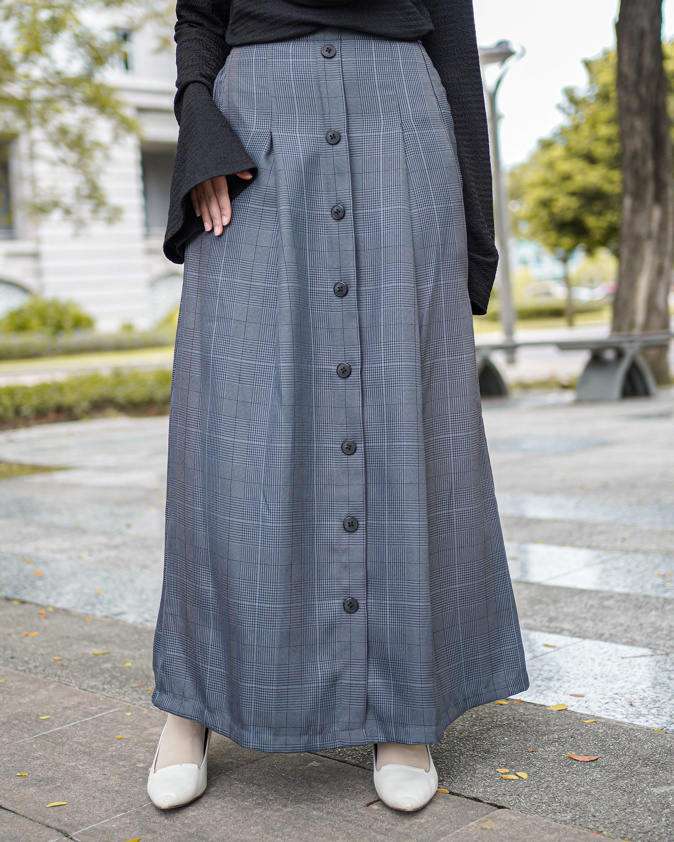 Skirt Button Karina Laluna X MCC - Anchor Grey