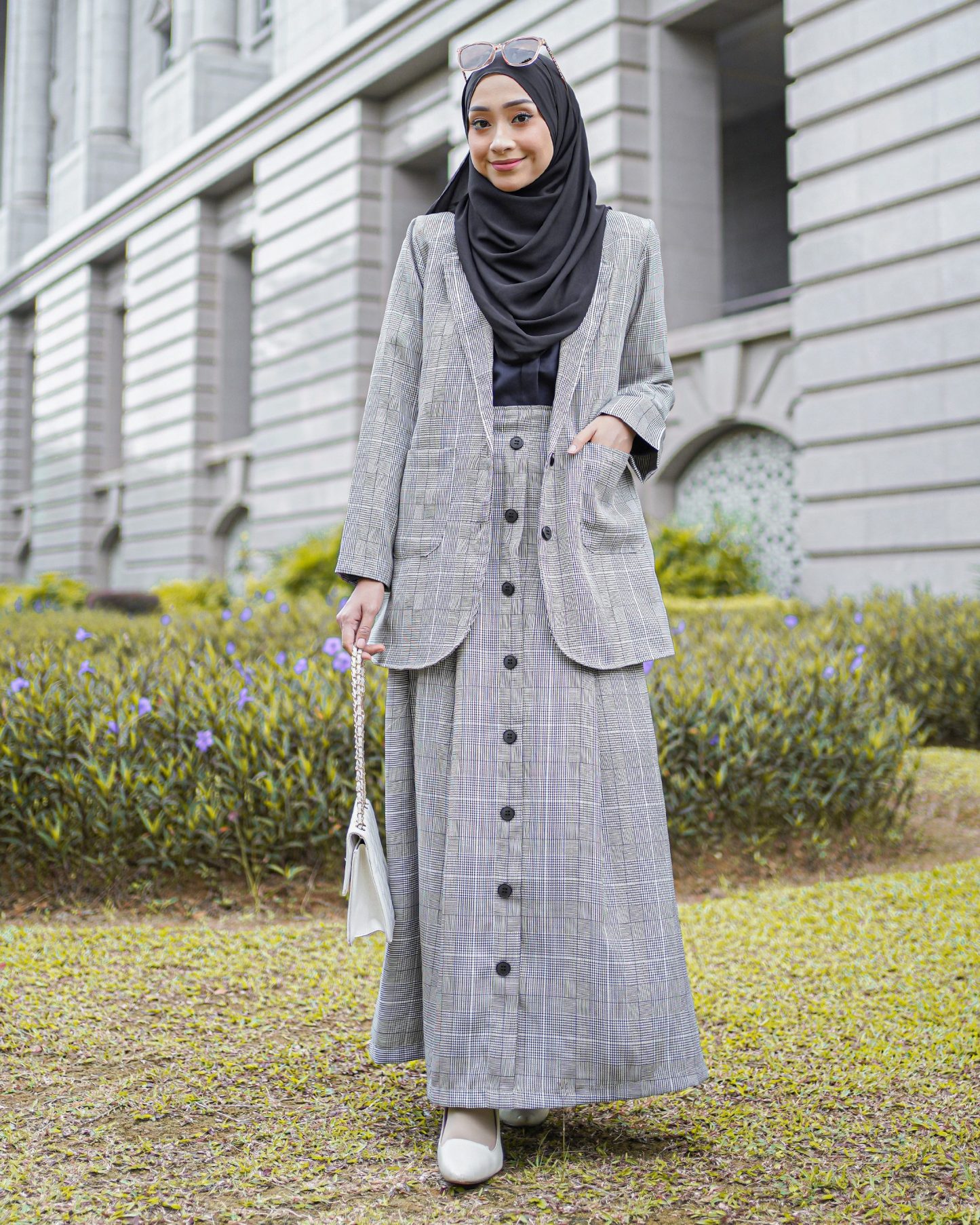 Skirt Button Karina Laluna X MCC - Lava Grey