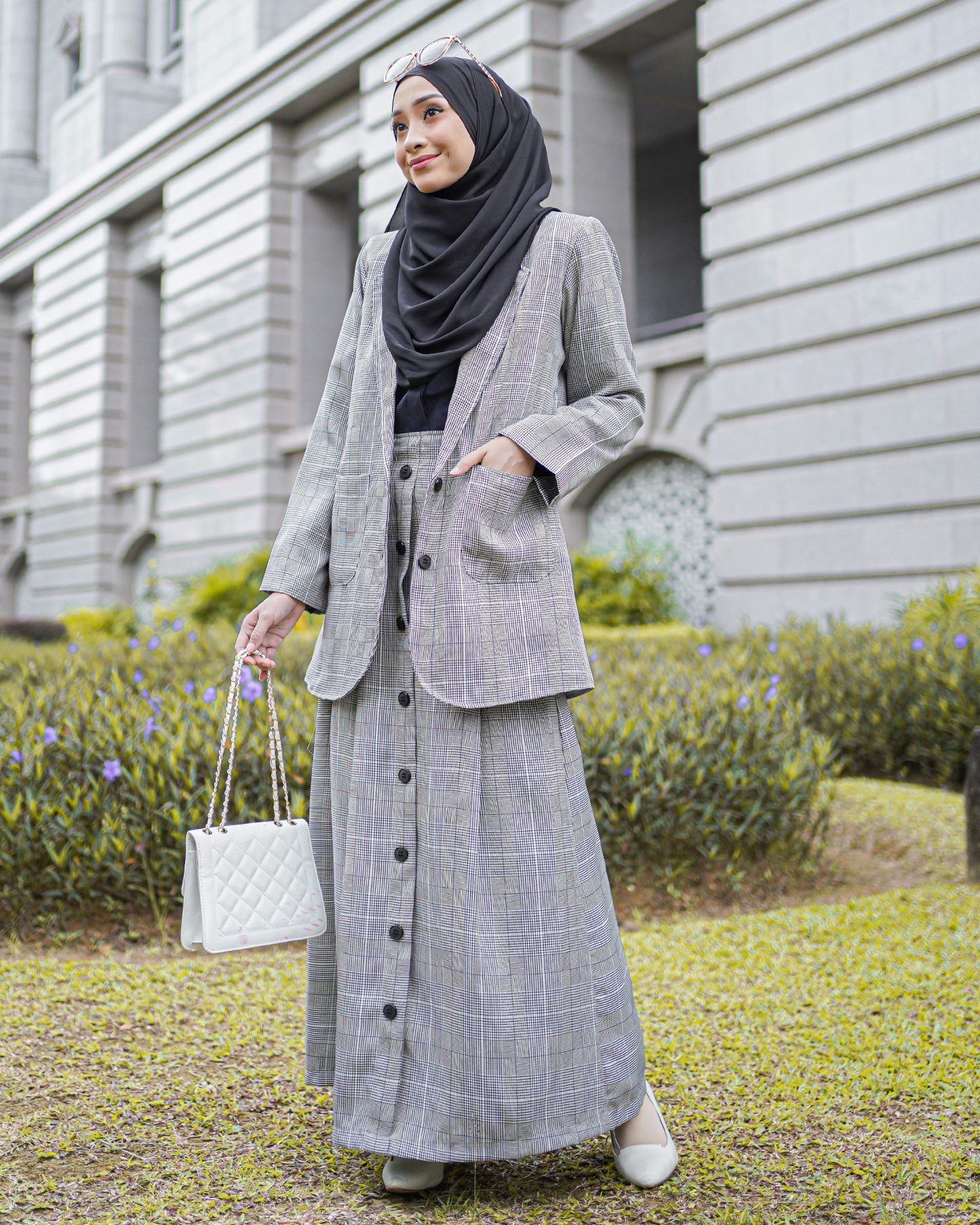 Skirt Button Karina Laluna X MCC - Lava Grey