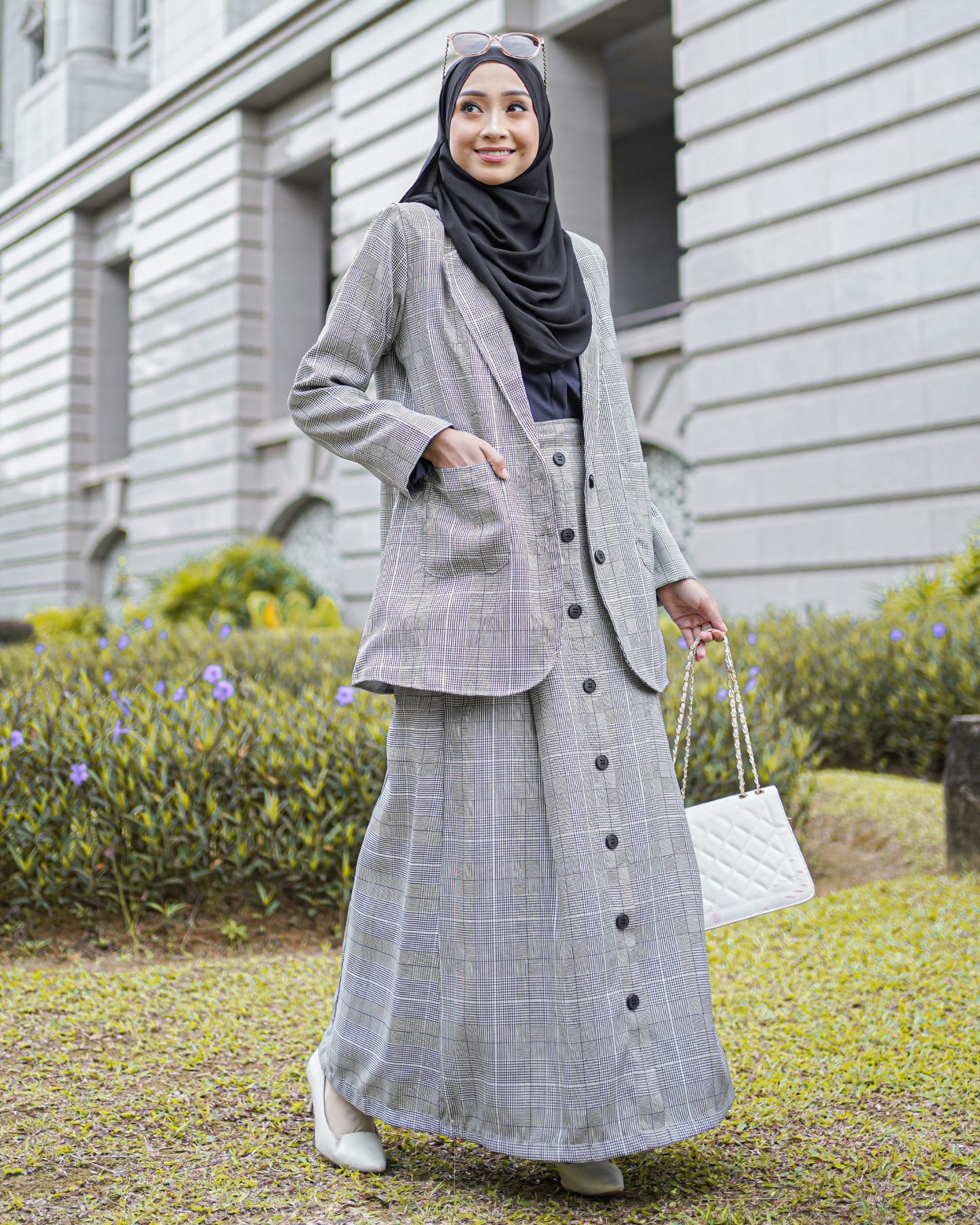 Skirt Button Karina Laluna X MCC - Lava Grey