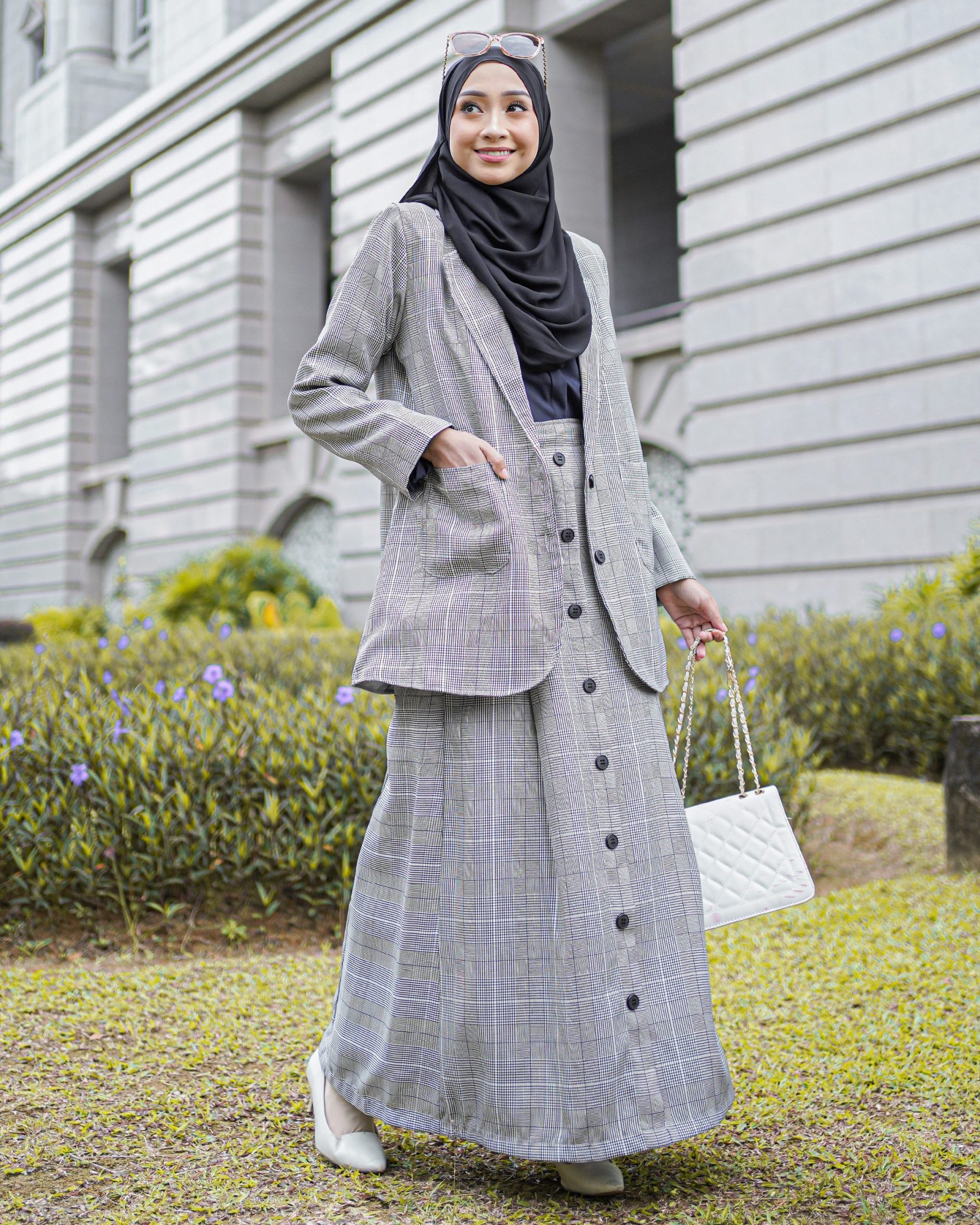 Skirt Button Karina Laluna X MCC - Lava Grey