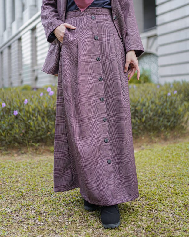 Skirt Button Karina Laluna X MCC - Plum Purple