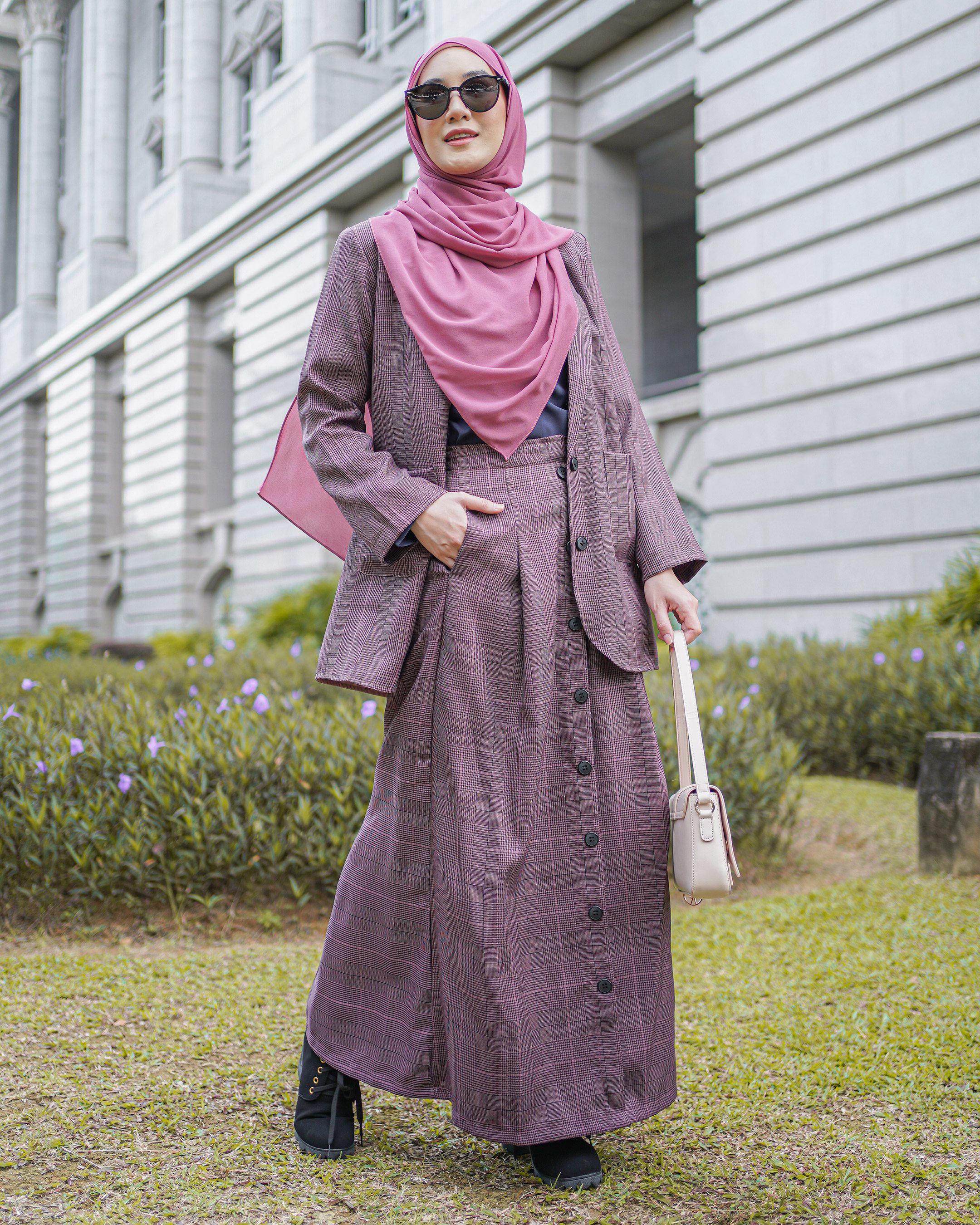 Skirt Button Karina Laluna X MCC - Plum Purple