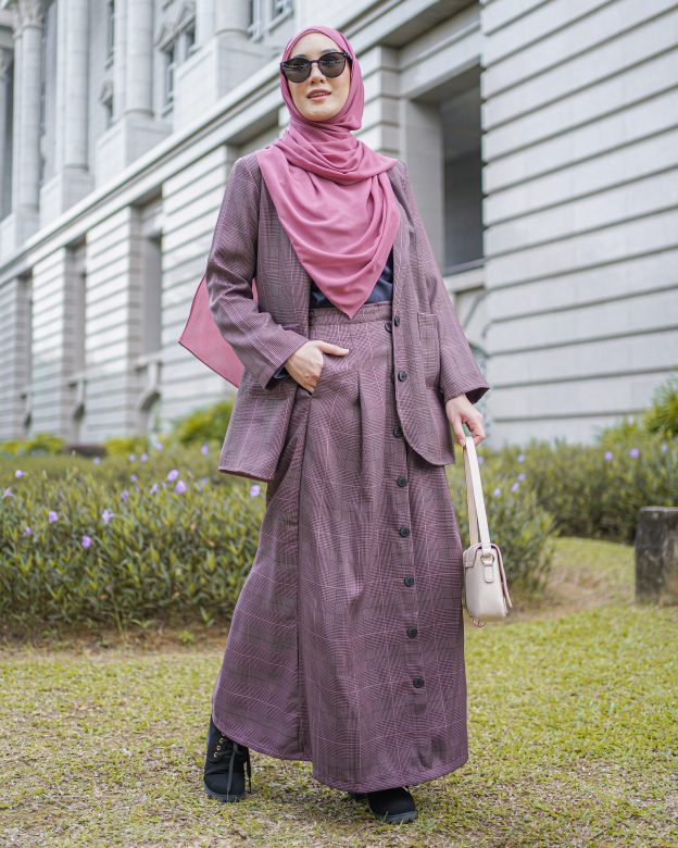 Skirt Button Karina Laluna X MCC - Plum Purple
