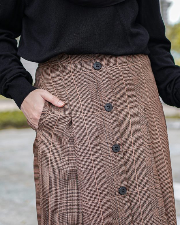 Skirt Button Karina Laluna X MCC - Walnut Brown