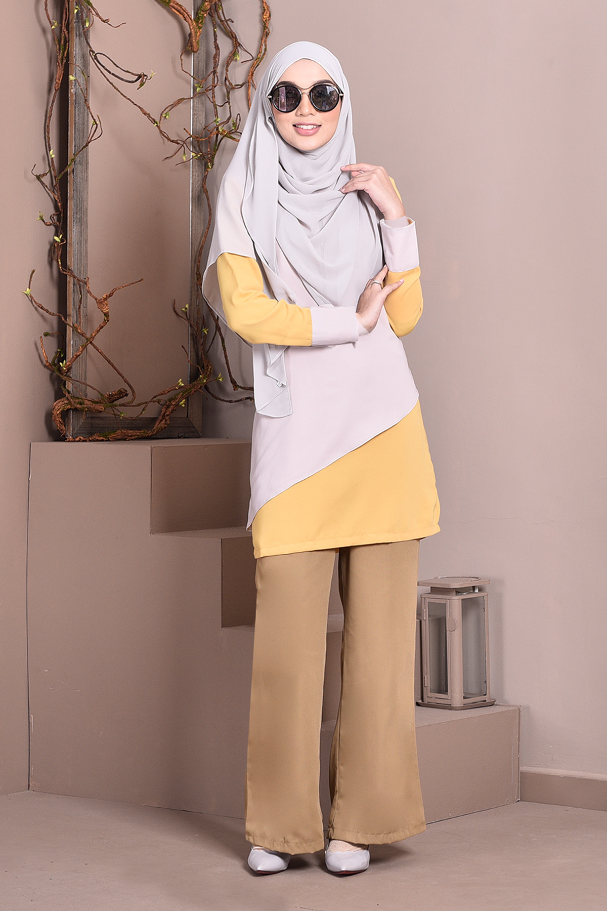 Palazzo Debbie - Cream Mustard