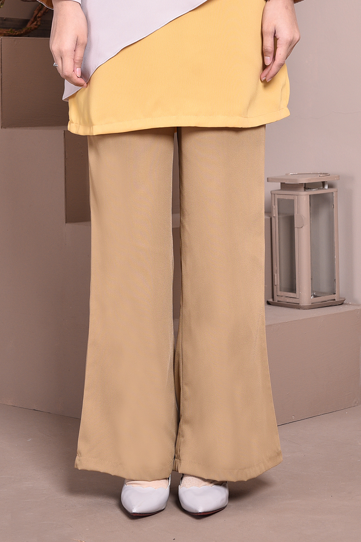 Palazzo Debbie - Cream Mustard