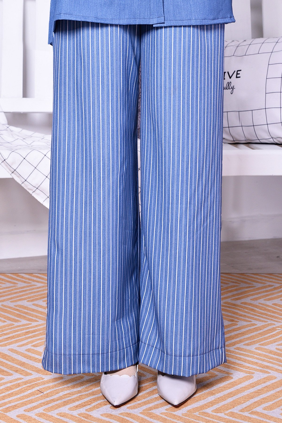 Palazzo Denim Dian - Rinse Blue