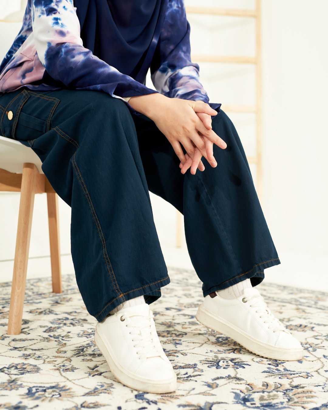 (AS-IS) Pants Cargo Denim Effie - Inky Blue